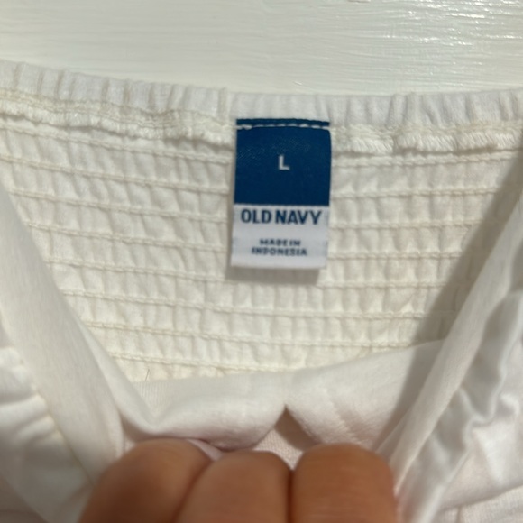 Old Navy Large Dress White With Pockets And Adjustable Straps - Picture 3 of 4